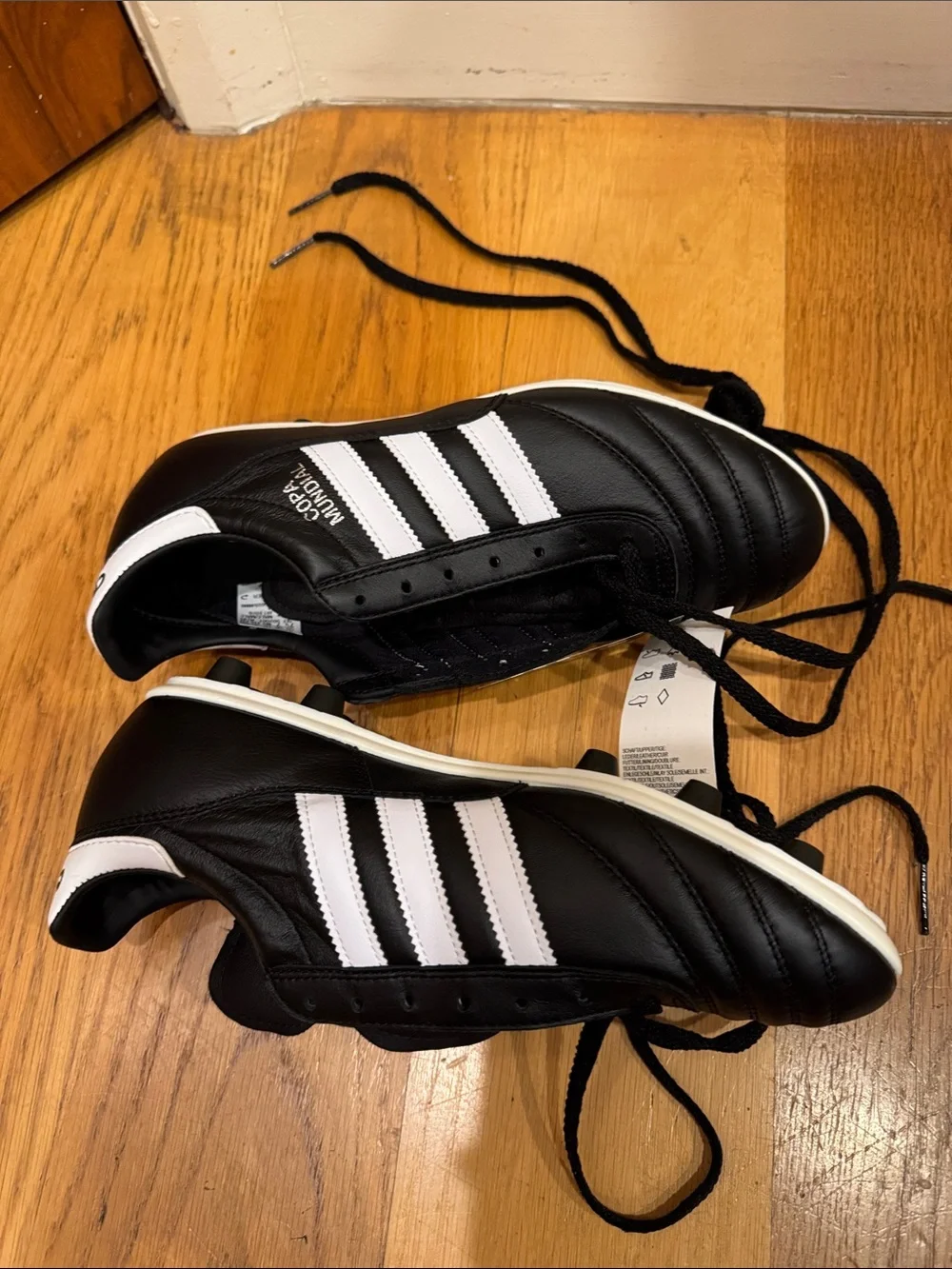 adidas Black & White Copa Mundial soccer cleats. NWT